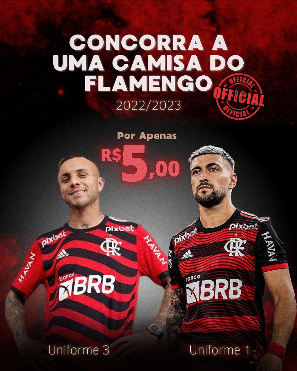 CAMISA OFICIAL DO FLAMENGO 2022/2023